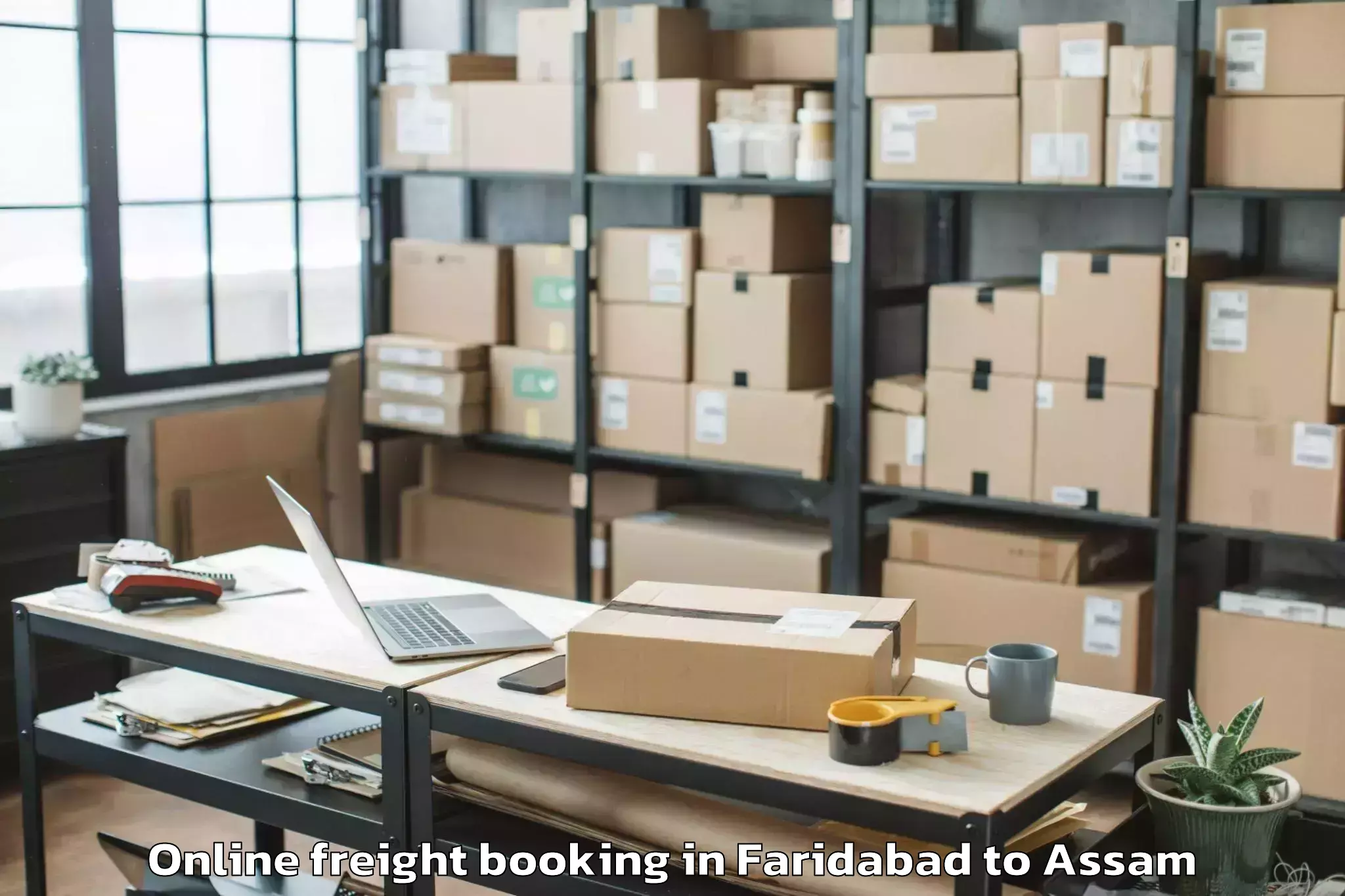 Top Faridabad to Guwahati Airport Gau Online Freight Booking Available